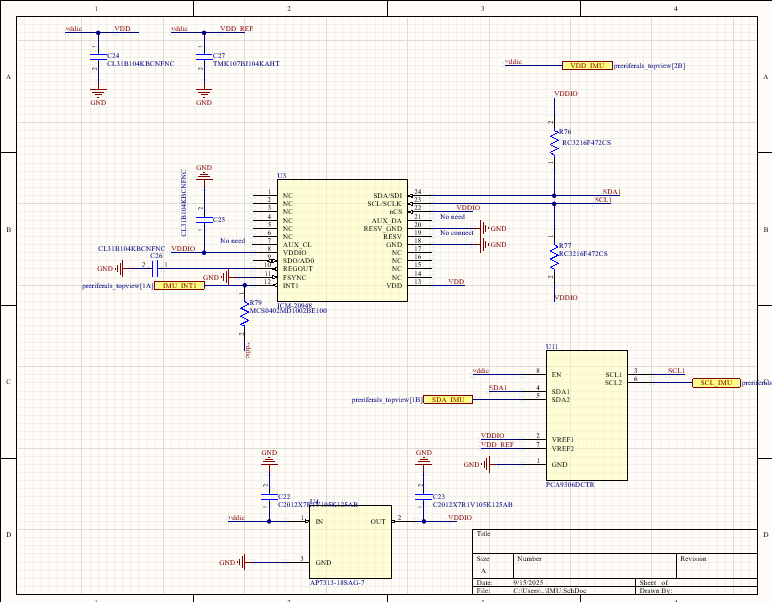 UAV PCB Schematic - IMU